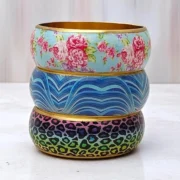 Printed Metal Bangles Combo-1