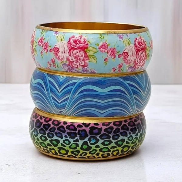 Printed Metal Bangles Combo-1 - Image 1