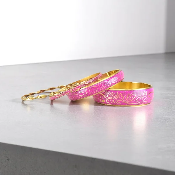 Handmade Blooming Paper Flower Bangles Set - Unique Floral Jewelry Collection - Image 3