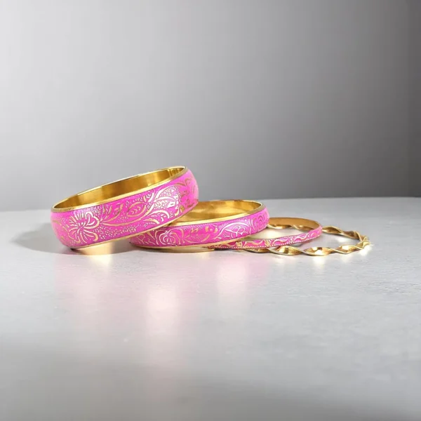 Handmade Blooming Paper Flower Bangles Set - Unique Floral Jewelry Collection - Image 5