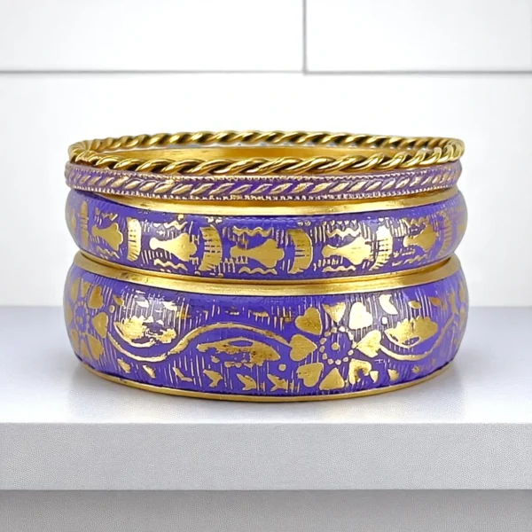 Vibrant Purple Bangles Set - Image 1