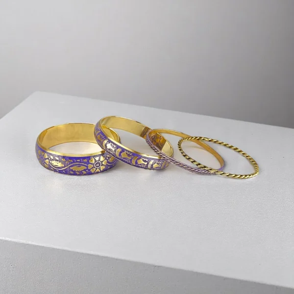 Vibrant Purple Bangles Set - Image 4
