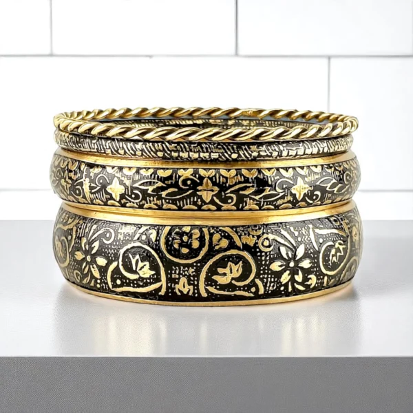 Bloom in Dark Bangles Set - Image 1