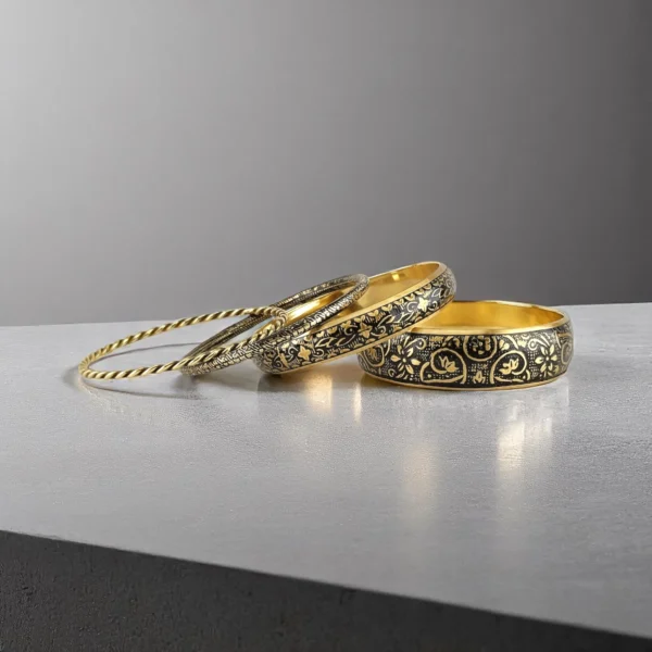 Bloom in Dark Bangles Set - Image 3