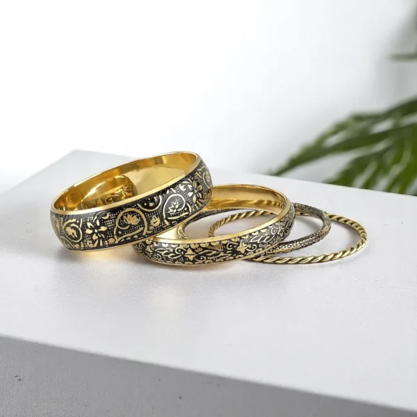 Bloom in Dark Bangles Set - Image 4
