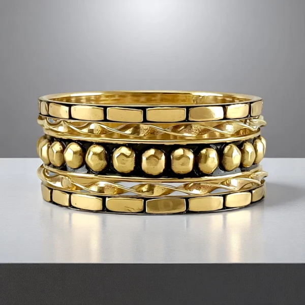 Golden Memoir Bangles Set - Image 1