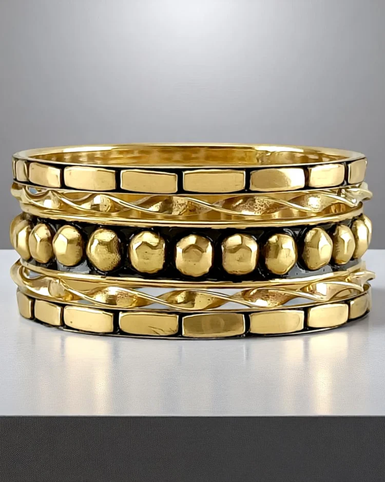 Golden Memoir Bangles Set