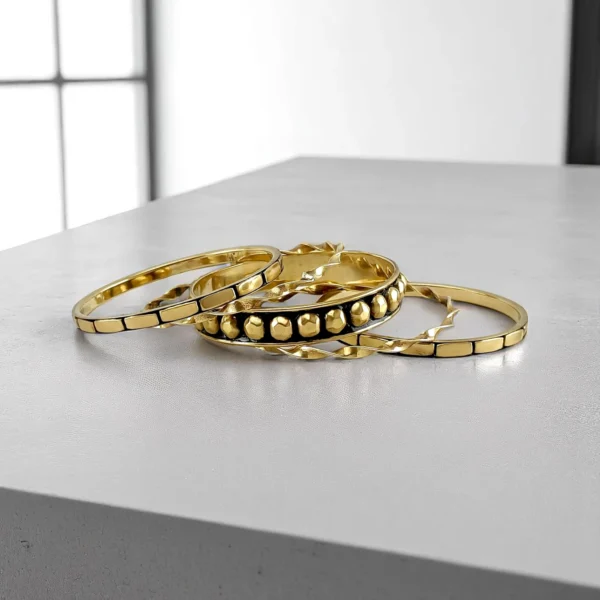 Golden Memoir Bangles Set - Image 2