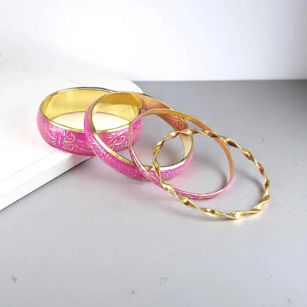 Handmade Blooming Paper Flower Bangles Set - Unique Floral Jewelry Collection - Image 4