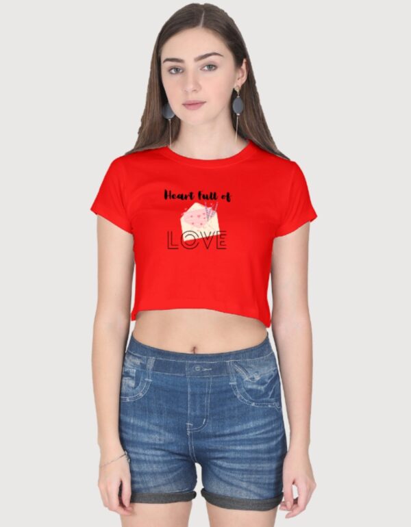 Heart Full of Love Graphic Crop Top - Image 4