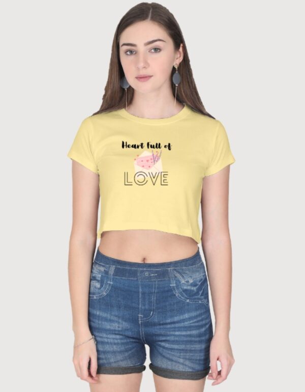 Heart Full of Love Graphic Crop Top - Image 1