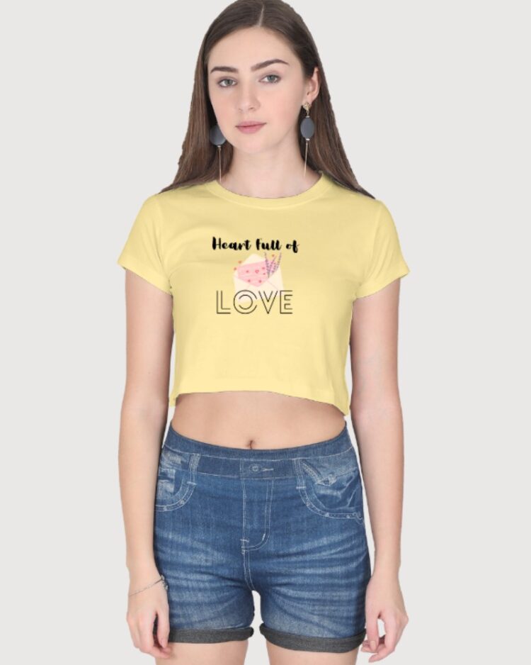 Heart Full of Love Graphic Crop Top