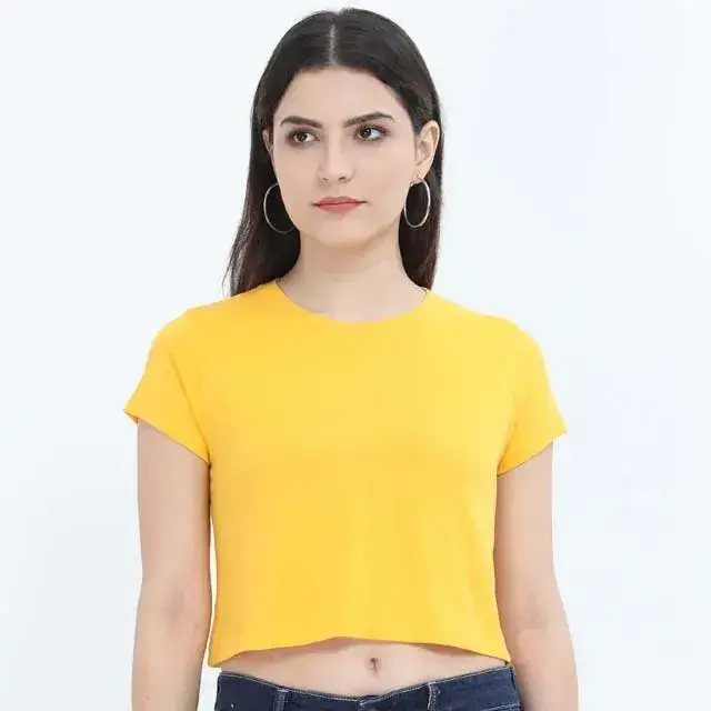 Golden Yellow Crop Top 2