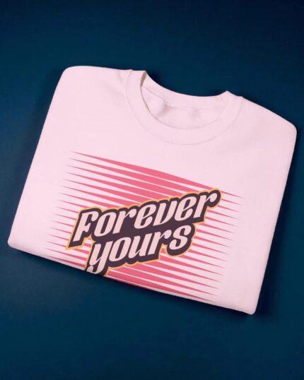 Forever Yours Crewneck Sweatshirt, Cozy Gift, Casual Wear, Valentine's Day, Unisex Fashion, Everyday Comfort - Image 3