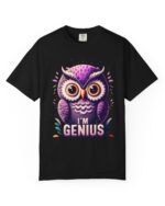 Genius Owl T-Shirt | Unisex Garment-Dyed Tee | Casual, Gift, Valentine's Day, Anniversary, Everyday Wear